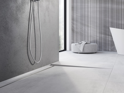 Mexen Line-B padlólefolyó burkolat, 180 cm jobb, inox - 181001180R