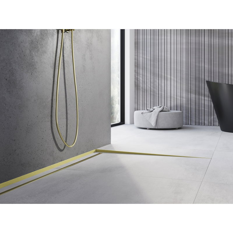 Mexen Line-B profil de scurgere podea 180 cm dreapta, auriu periat - 185501180R