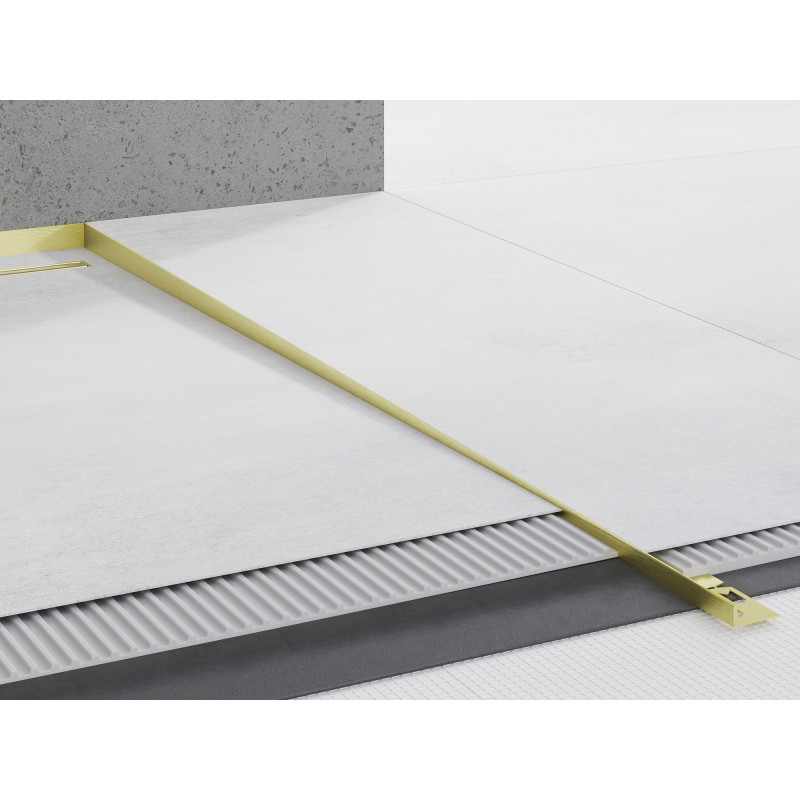 Mexen Line-B plintă șablonată podea 180 cm dreapta, aurie periată - 185501180R