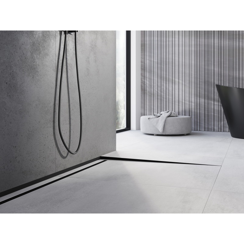 Mexen Line-B baghetă de înclinare pentru podea 180 cm dreapta, neagră - 187001180R