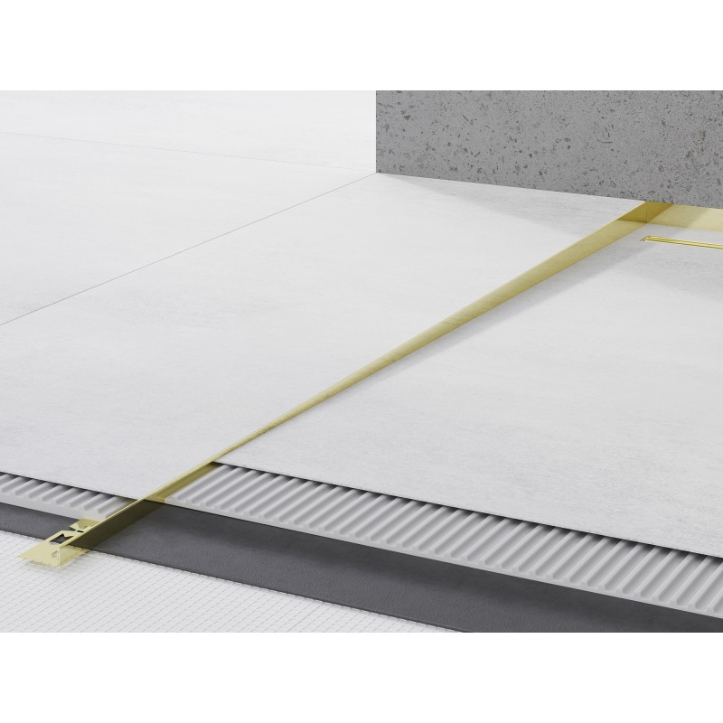 Mexen Line-B 120 cm-es bal oldali, arany színű lefolyó padlólista - 185001120L