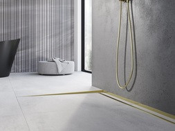 Mexen Line-B șină de pantă pentru podea 120 cm stânga, aurie - 185001120L