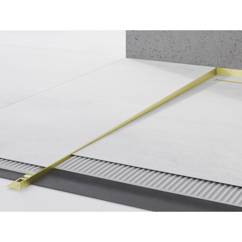 Mexen Line-B listă de trecere pardoseală 120 cm stânga, aurie periată - 185501120L