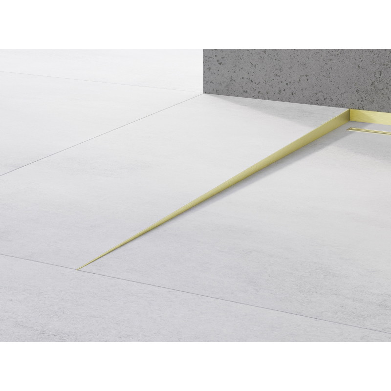 Mexen Line-B listă de trecere pardoseală 120 cm stânga, aurie periată - 185501120L