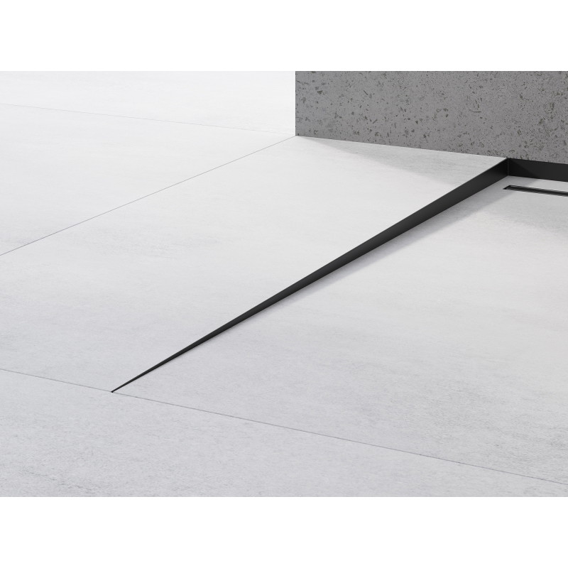 Mexen Line-B bal oldali padló lejtő burkolat 120 cm, fekete - 187001120L
