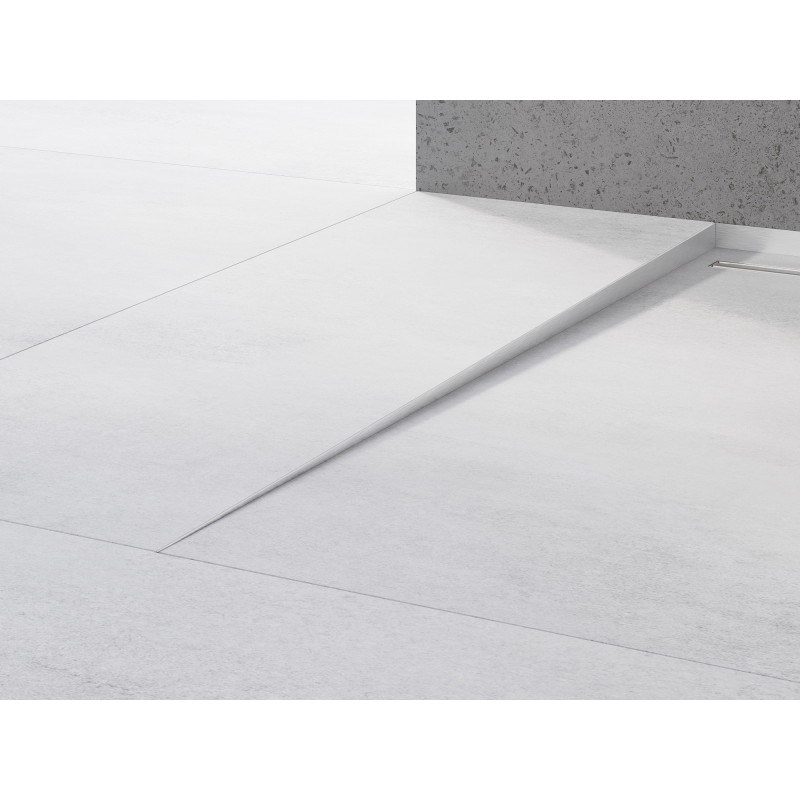 Mexen Line-B padlószegély lejtős balos, 180 cm, inox - 181001180L