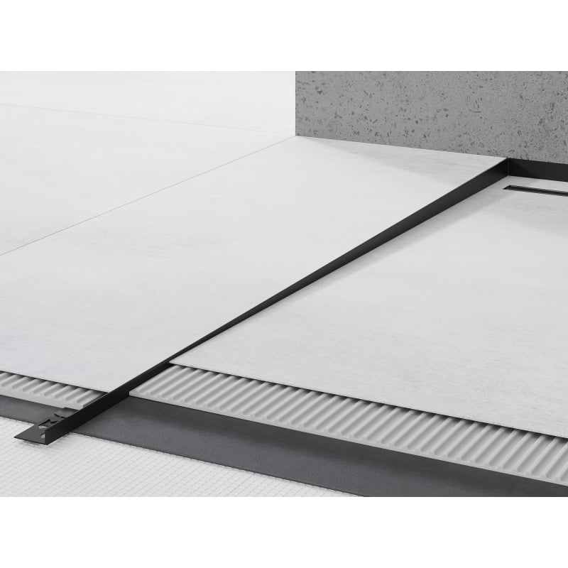 Mexen Line-B șină de scurgere podea 180 cm stânga, neagră - 187001180L