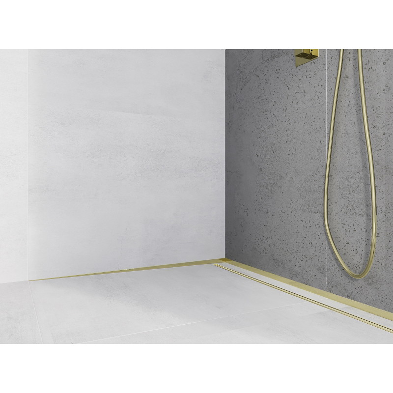 Mexen Line-B fali takaróléc a fal mentén 120 cm bal, arany - 185002120L