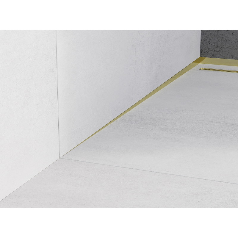 Mexen Line-B plintă înclinată de perete 120 cm stânga, aurie - 185002120L