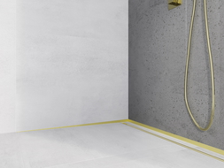 Mexen Line-B profil de scurgere perete 180 cm stânga, auriu - 185002180L