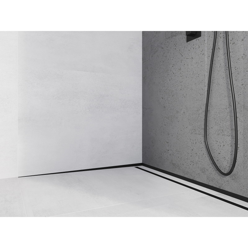 Mexen Line-B plintă înclinate lângă perete 180 cm stânga, neagră - 187002180L