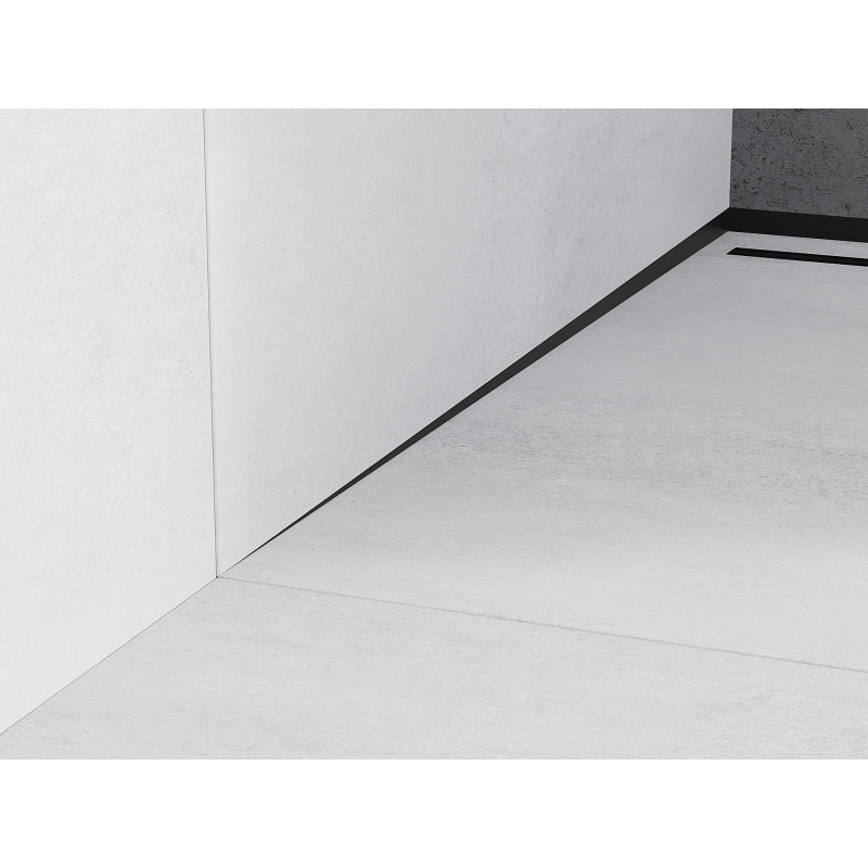 Mexen Line-B plintă înclinate lângă perete 180 cm stânga, neagră - 187002180L
