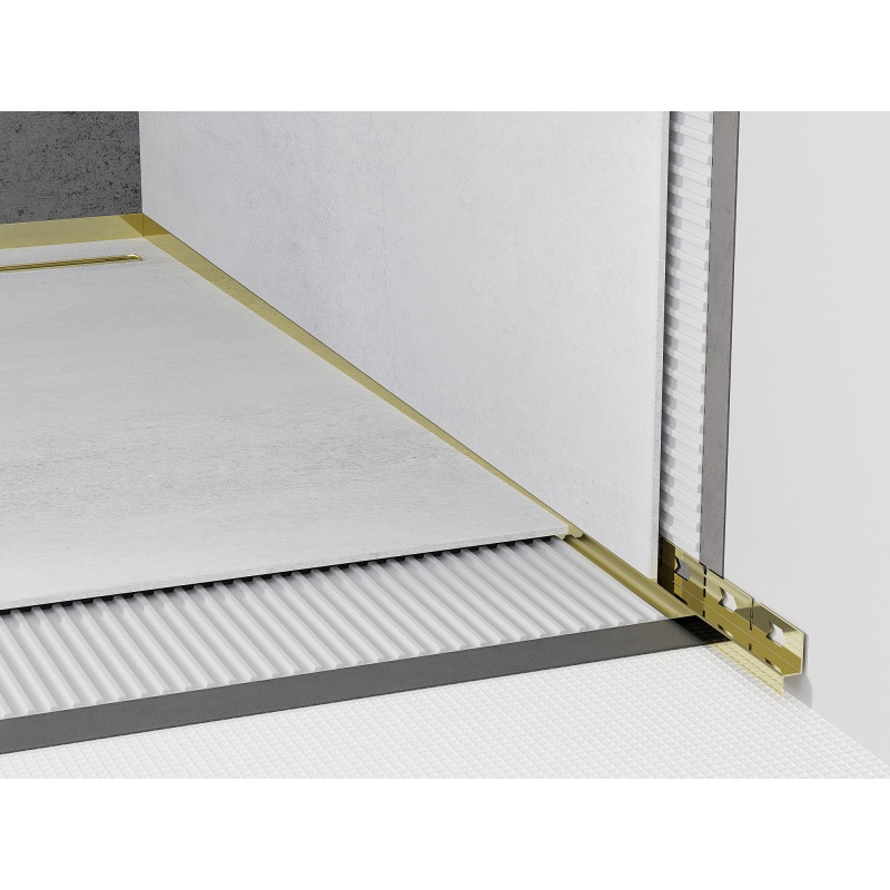 Mexen Line-B plintă înclinată de perete 120 cm dreapta, aurie - 185002120R