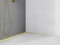 Mexen Line-B profil de scurgere de perete 120 cm dreapta, auriu periat - 185502120R