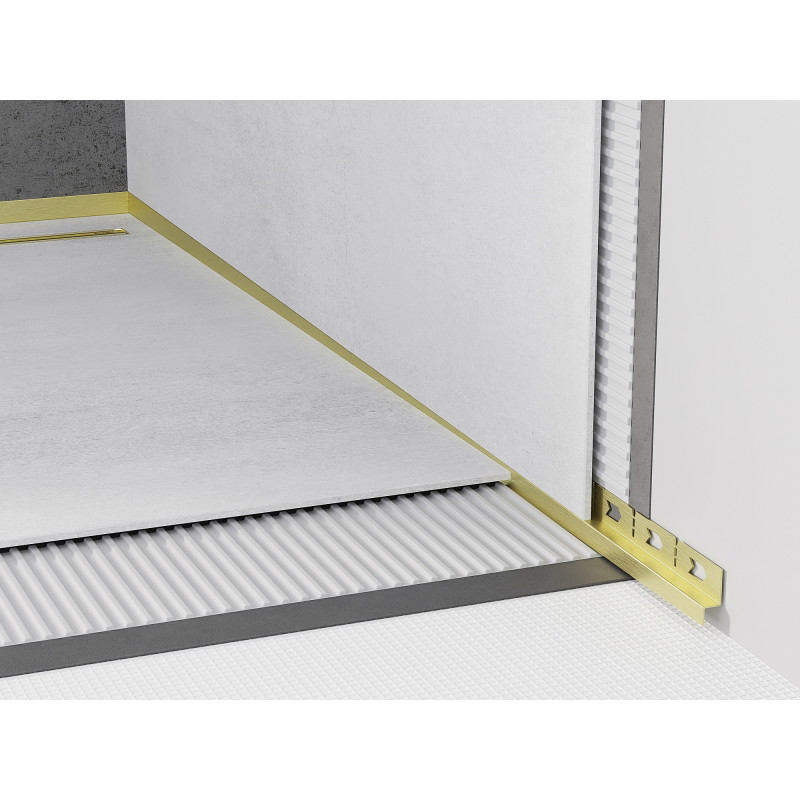 Mexen Line-B plintă de înclinare perete 120 cm dreapta, aurie periată - 185502120R