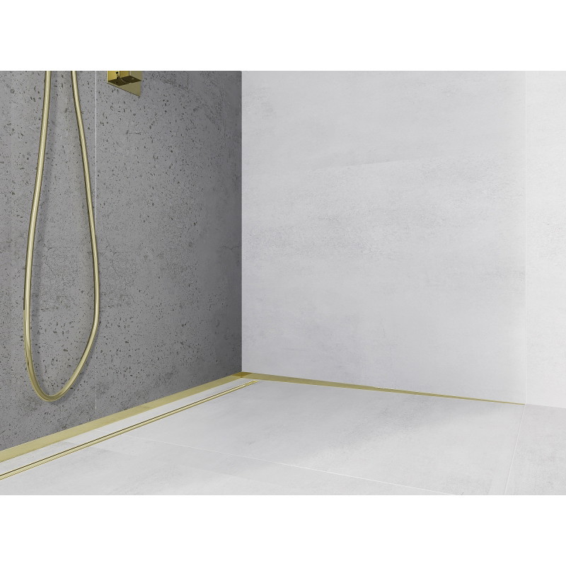 Mexen Line-B baghetă de scurgere murală 180 cm dreaptă, aurie - 185002180R
