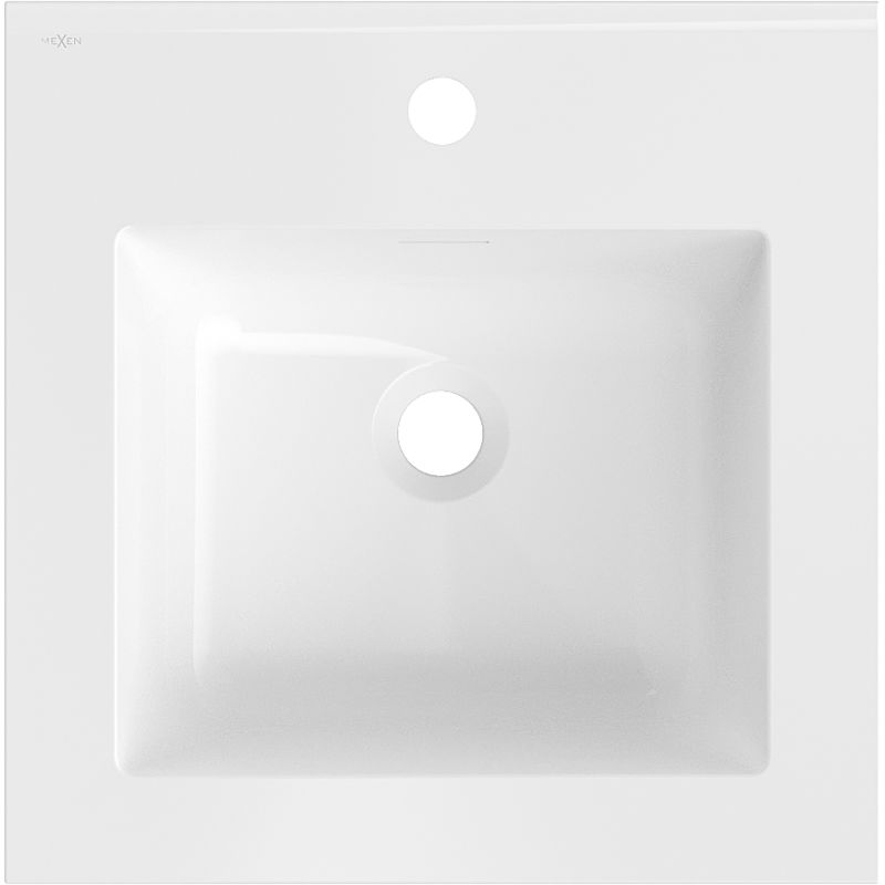 Mexen Otis chiuvetă încastrată în blat 46 x 46,5 cm, alb lucios - 25184500