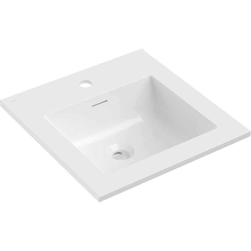 Mexen Otis chiuvetă încastrată în blat 46 x 46,5 cm, alb lucios - 25184500