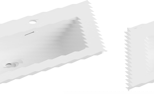 Mexen Otis 46 x 46,5 cm-es munkalapba süllyesztett mosdókagyló, fehér matt - 25184501