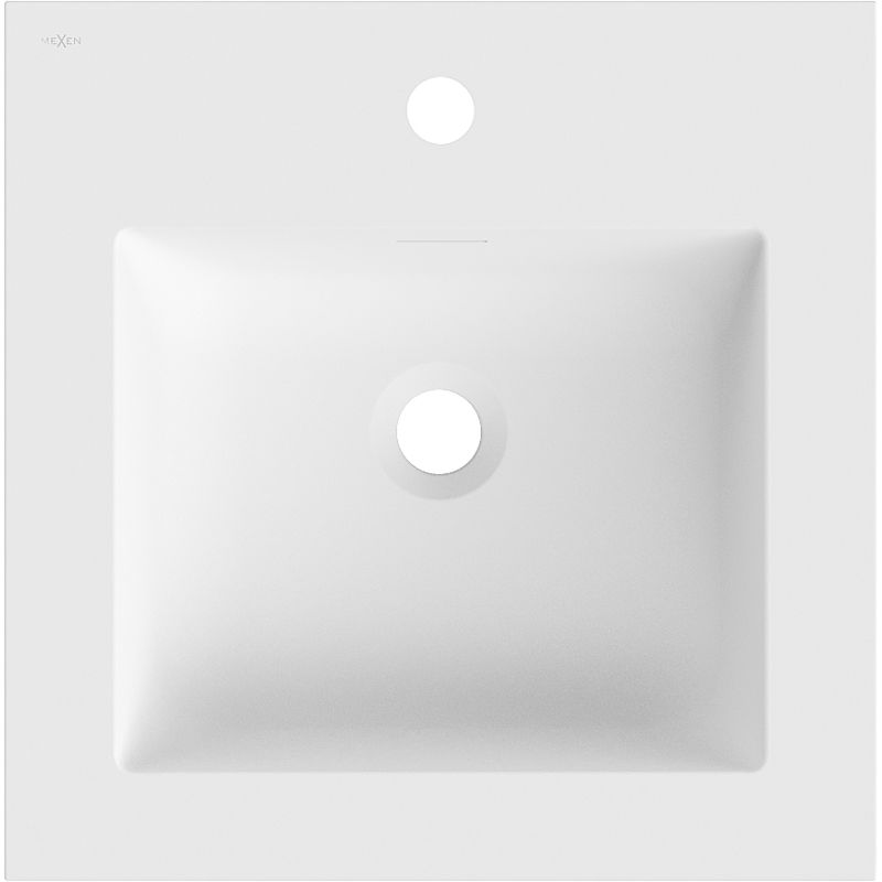Mexen Otis chiuvetă încastrată în blat 46 x 46,5 cm, albă mat - 25184501