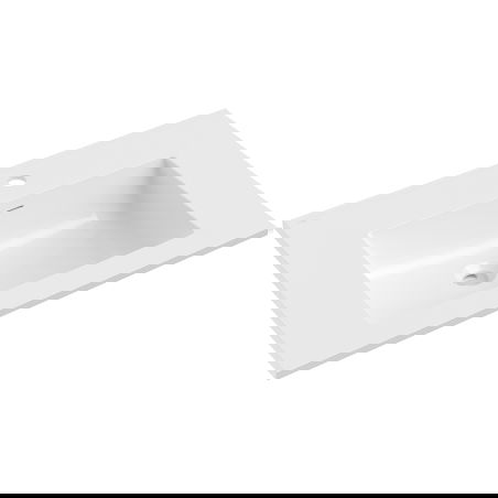 Mexen Otis chiuvetă încastrată în blat 71 x 46,5 cm, alb lucios - 25187000