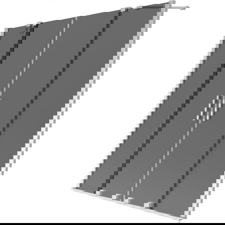 Mexen Velar Duo paravan de cadă cu 2 uși glisante 140 x 150 cm, grafit, crom - 896-140-000-42-01