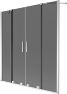 Mexen Velar Duo paravan de cadă cu 2 uși glisante 140 x 150 cm, grafit, crom - 896-140-000-42-01