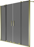 Mexen Velar Duo paravan de baie cu 2 uși culisante, 140 x 150 cm, grafit, auriu - 896-140-000-42-50