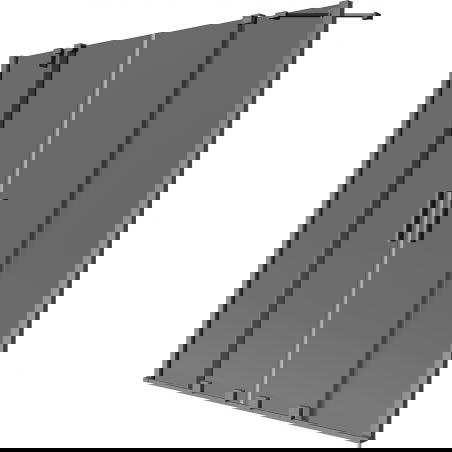 Mexen Velar Duo kétpaneles fürdőkád paraván, toló, 140 x 150 cm, grafit, szálcsiszolt gun gray - 896-140-000-42-66