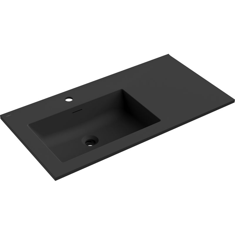 Mexen Otis chiuvetă încastrată în blat stânga 91 x 46,5 cm, negru mat - 25189071L