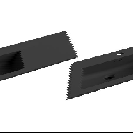 Mexen Otis munkalapba süllyesztett baloldali mosdó 91 x 46,5 cm, fekete matt - 25189071L