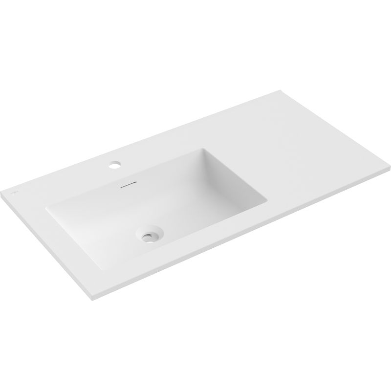 Mexen Otis chiuvetă încastrată stânga 91 x 46,5 cm, alb mat - 25189001L