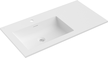 Mexen Otis chiuvetă încastrată stânga 91 x 46,5 cm, alb mat - 25189001L