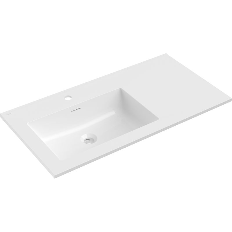 Mexen Otis chiuvetă încastrată în blat, stânga 91 x 46,5 cm, alb lucios - 25189000L