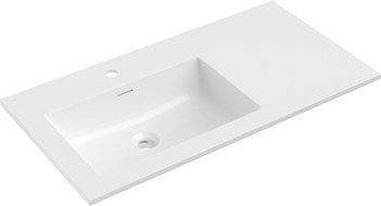 Mexen Otis chiuvetă încastrată în blat, stânga 91 x 46,5 cm, alb lucios - 25189000L