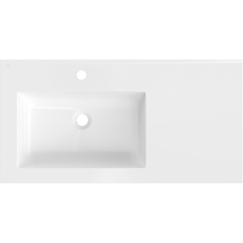 Mexen Otis chiuvetă încastrată în blat, stânga 91 x 46,5 cm, alb lucios - 25189000L