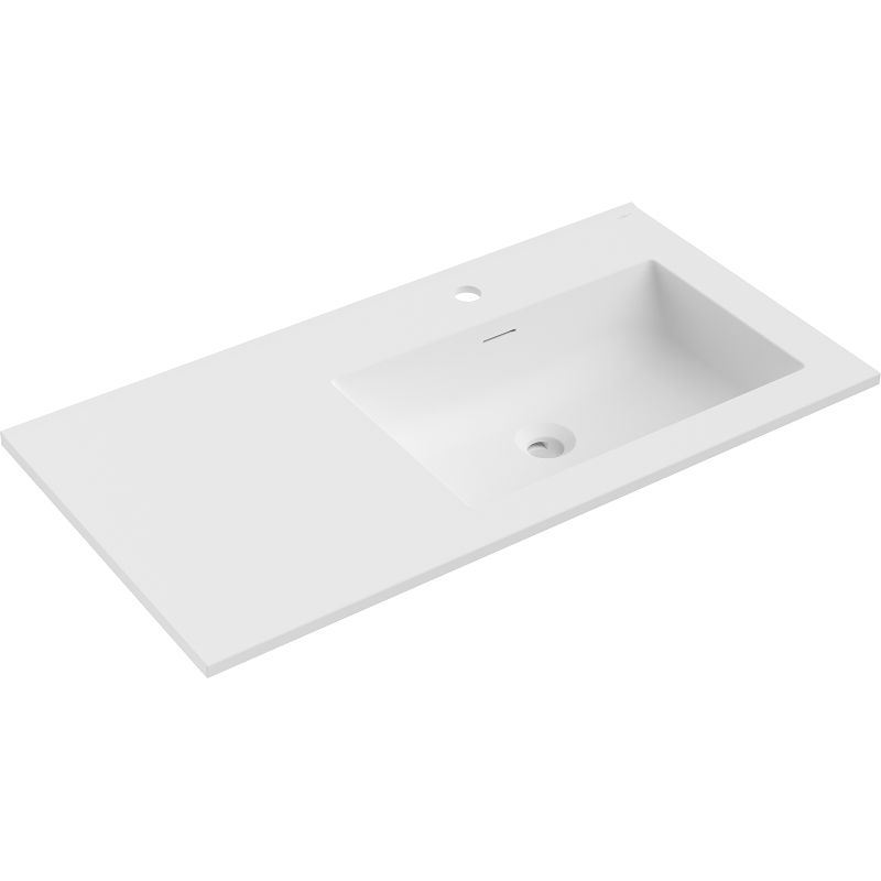 Mexen Otis chiuvetă încastrată în blat dreapta 91 x 46,5 cm, alb mat - 25189001P