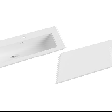 Mexen Otis beépíthető mosdó jobb 91 x 46,5 cm, matt fehér - 25189001P