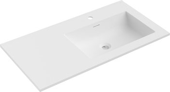 Mexen Otis beépíthető mosdó jobb 91 x 46,5 cm, matt fehér - 25189001P