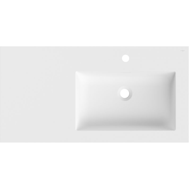 Mexen Otis beépíthető mosdó jobb 91 x 46,5 cm, matt fehér - 25189001P