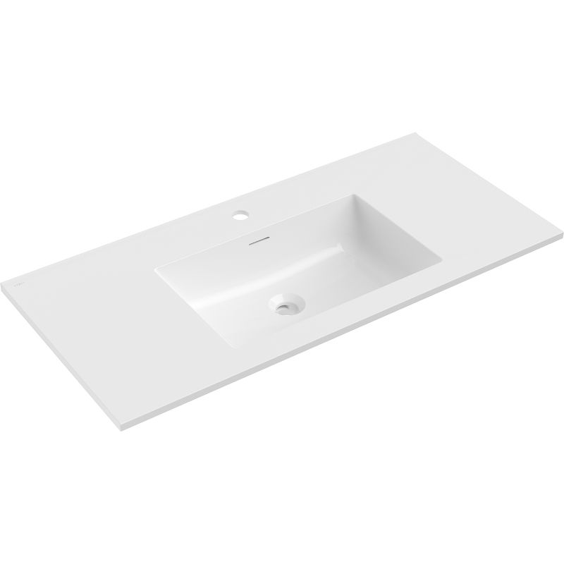 Mexen Otis chiuvetă încastrată în blat 101 x 46,5 cm, alb lucios - 25181000