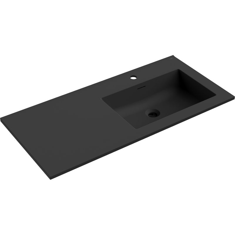 Mexen Otis munkalapba süllyeszthető mosdó jobb 101 x 46,5 cm, fekete matt - 25181071P