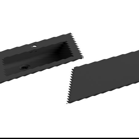Mexen Otis chiuvetă încorporată în blat, dreapta 101 x 46,5 cm, negru mat - 25181071P