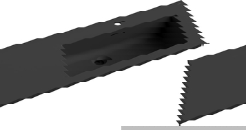 Mexen Otis munkalapba süllyeszthető mosdó jobb 101 x 46,5 cm, fekete matt - 25181071P