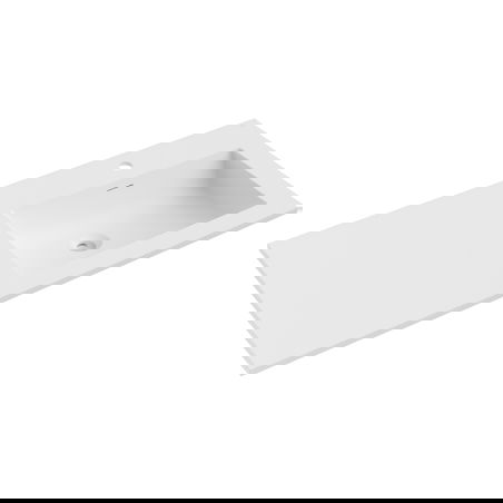 Mexen Otis mosdókagyló pultba süllyesztett jobb 101 x 46,5 cm, fehér matt - 25181001P