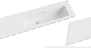 Mexen Otis chiuvetă încastrată în blat dreapta 101 x 46,5 cm, alb mat - 25181001P