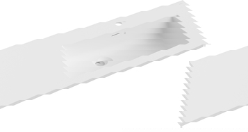Mexen Otis chiuvetă încorporată dreapta 101 x 46,5 cm, alb mat - 25181001P