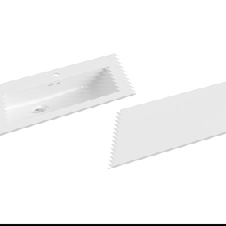 Mexen Otis chiuvetă încorporată pe blat dreapta 101 x 46,5 cm, alb lucios - 25181000P