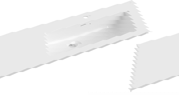 Mexen Otis chiuvetă încorporată pe blat dreapta 101 x 46,5 cm, alb lucios - 25181000P