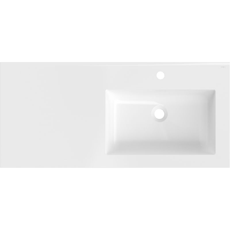 Mexen Otis munkalapba süllyesztett mosdó jobb 101 x 46,5 cm, fényes fehér - 25181000P
